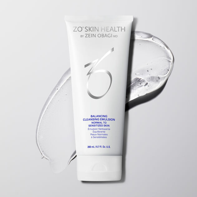 Balancing Cleansing Emulsion against a product swatch